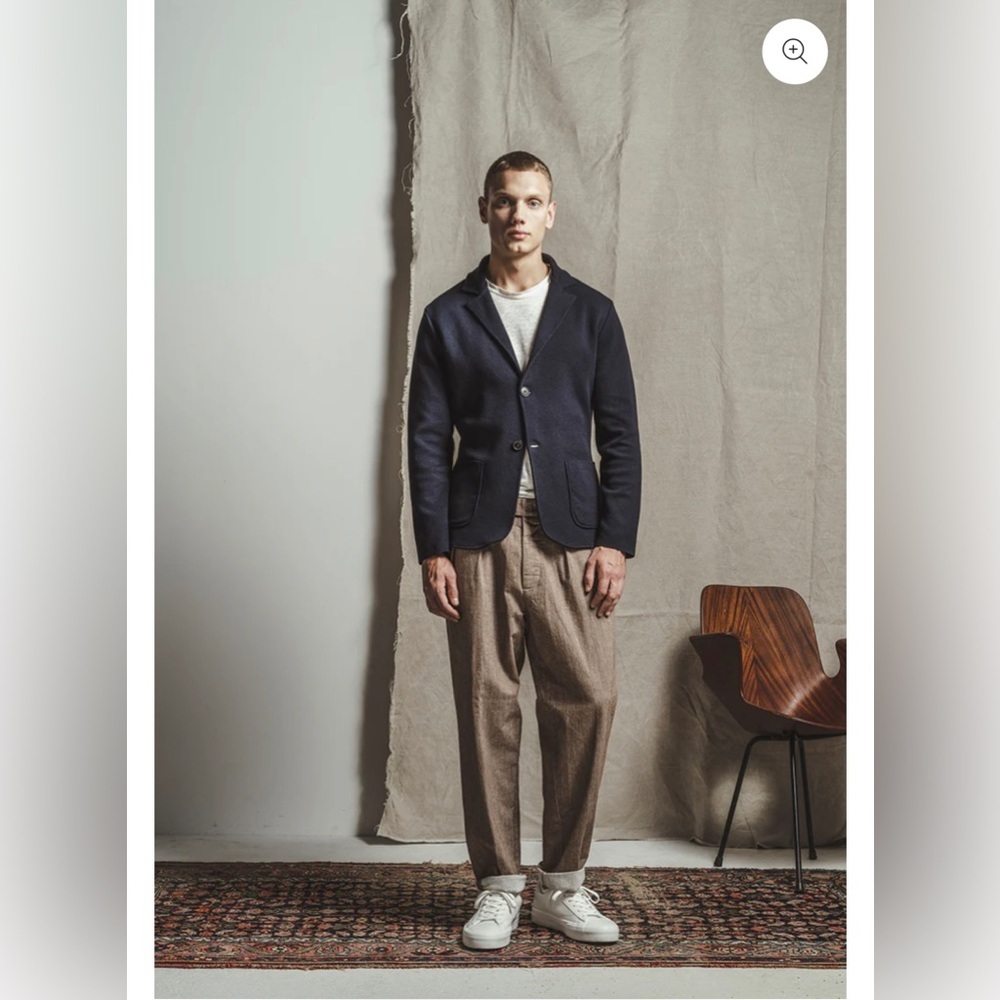 Phil Petter knit blazer jacket cotton italian medium stretch $495